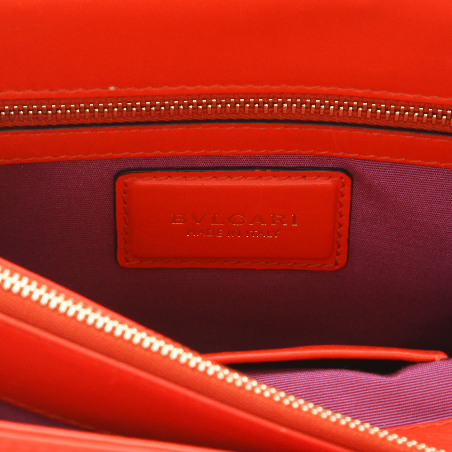 Bolso de mano Bulgari  Serpenti en cuero rojo - Detail D2