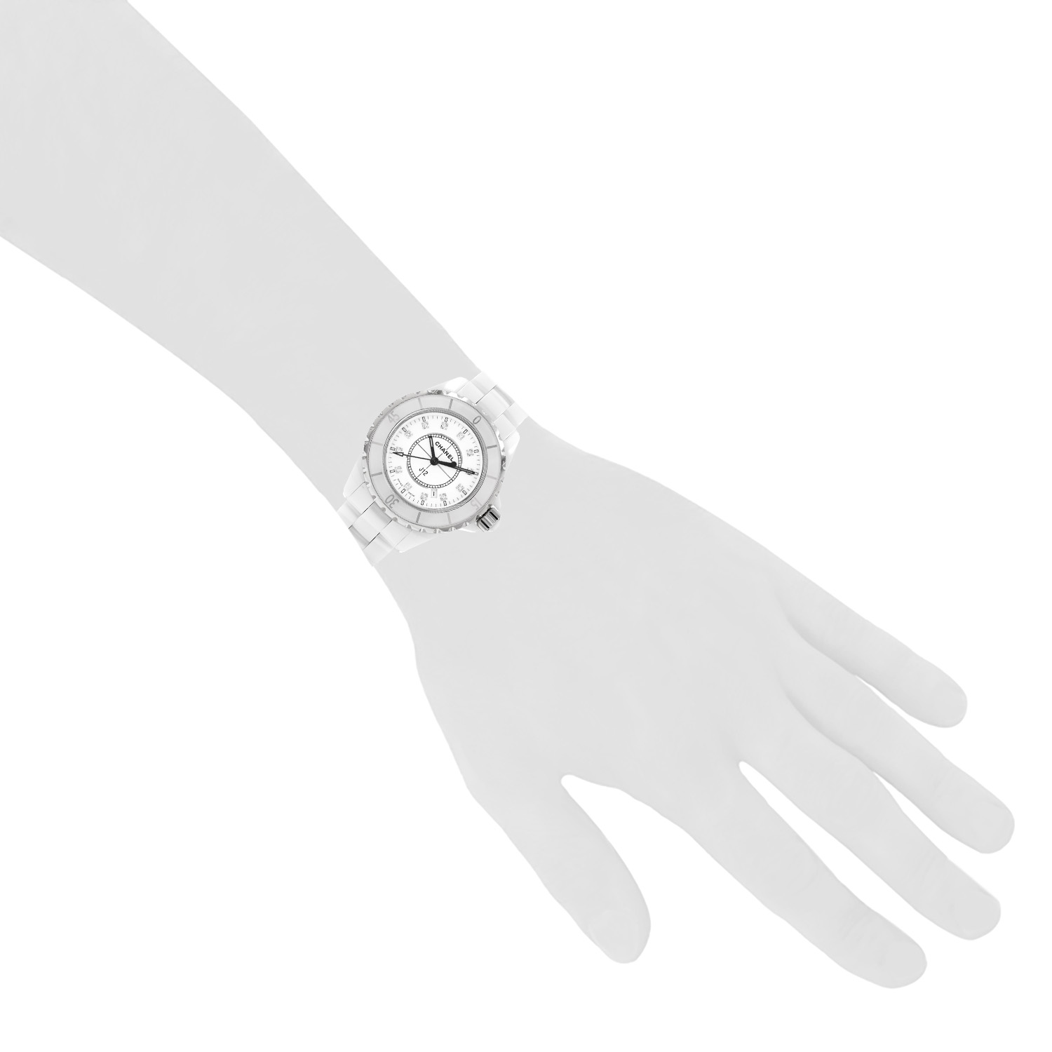 Orologio Chanel J12 in ceramica bianca Ref: Chanel - H9646  Circa 2007 - Detail D1