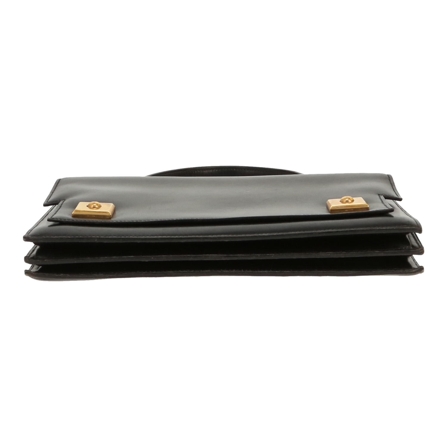 Bolso de mano Hermès  Piano en cuero box negro - Detail D1