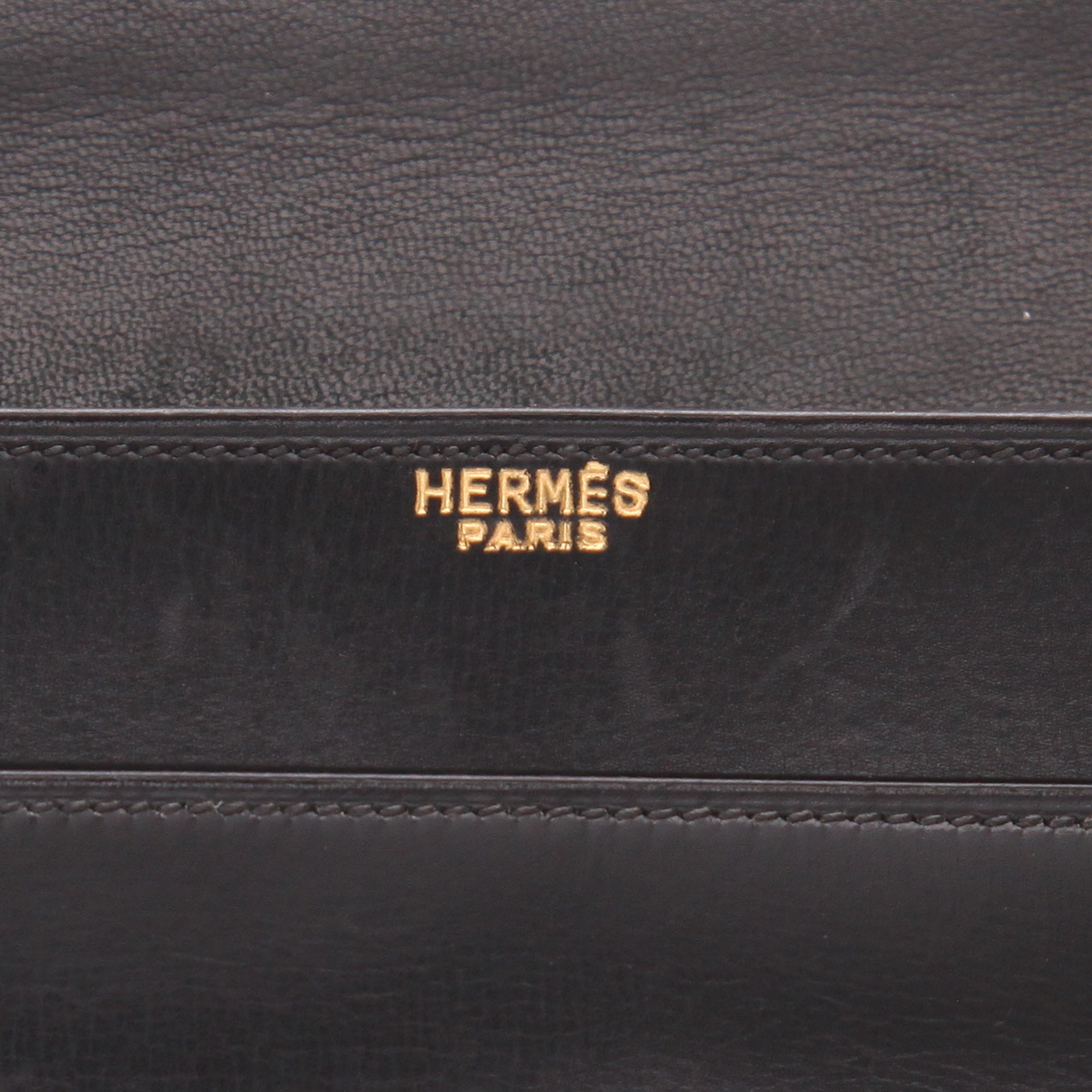 Borsa Hermès  Piano in pelle box nera - Detail D2