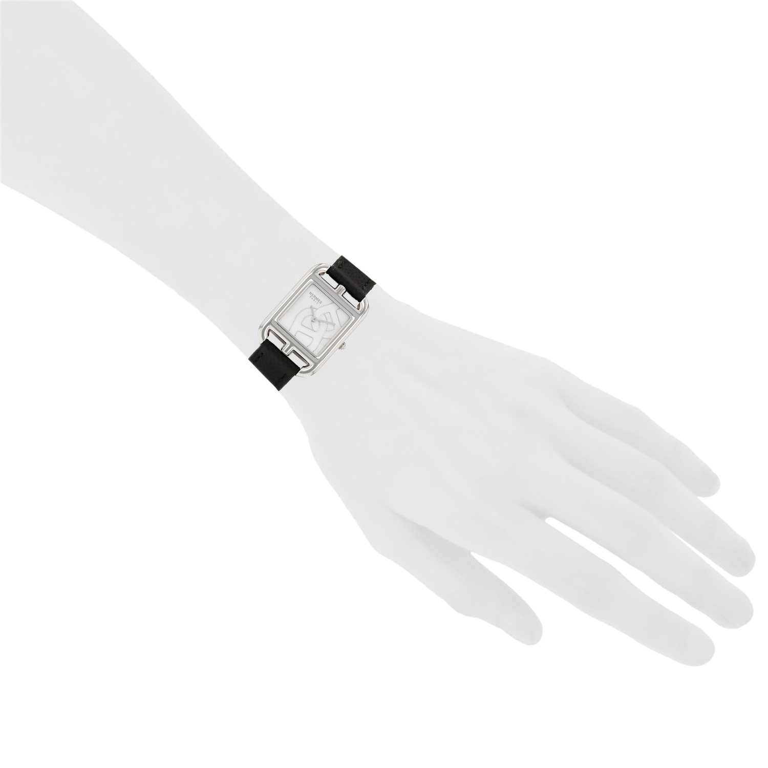 Hermès Cape Cod  in stainless steel Ref: Hermès - CC1.310  Circa 2010 - Detail D1