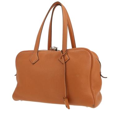 Sac à main Hermès  Victoria en cuir togo gold