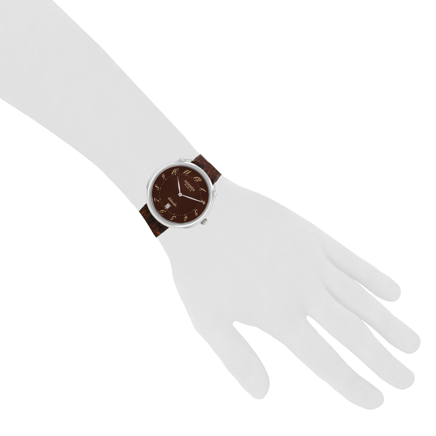 Orologio Hermès Arceau in acciaio Ref: Hermes - AR4.810  Circa 2010 - Detail D1