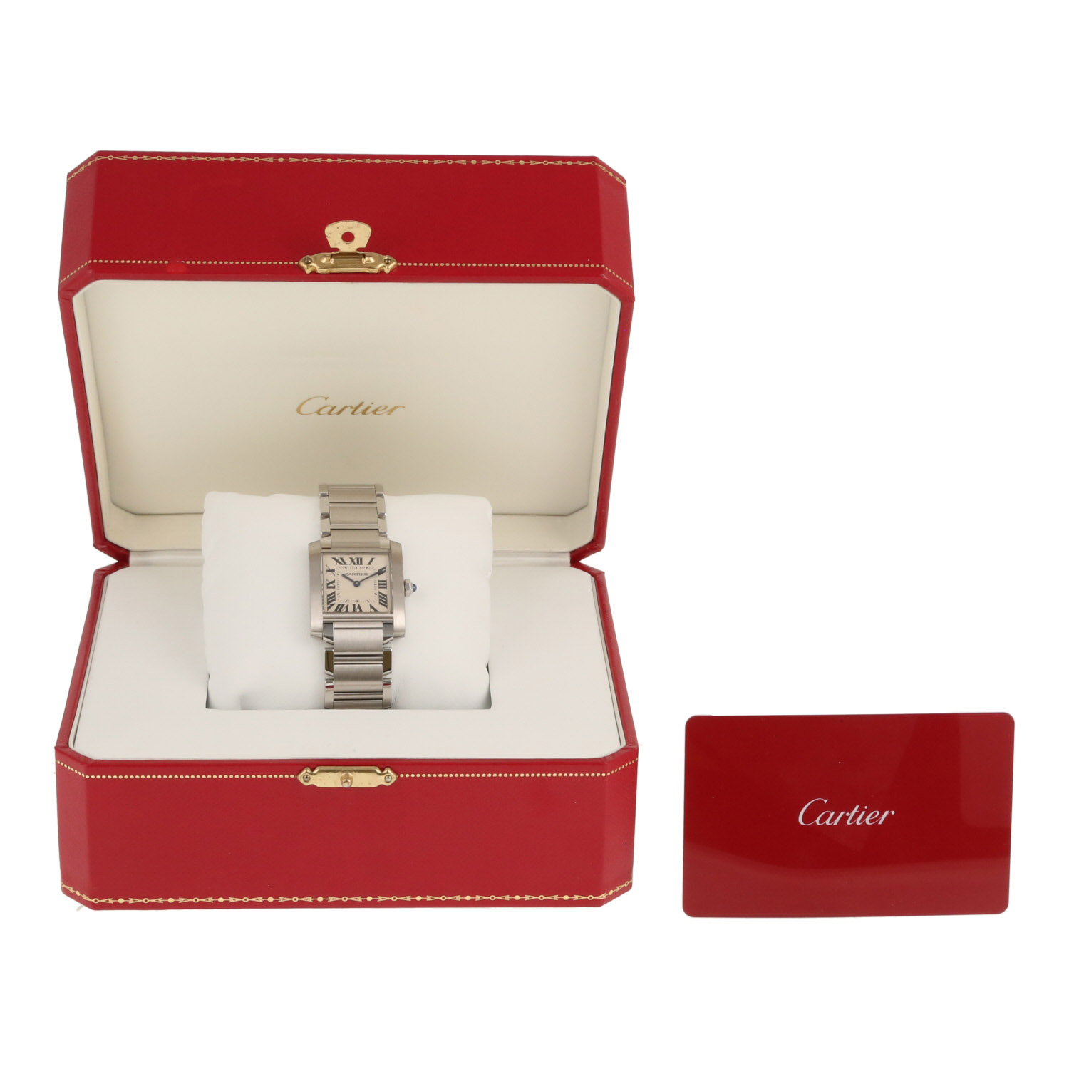 Cartier Tank Française  medium model  in stainless steel Ref: Cartier - 3751  Circa 2023 - Detail D2