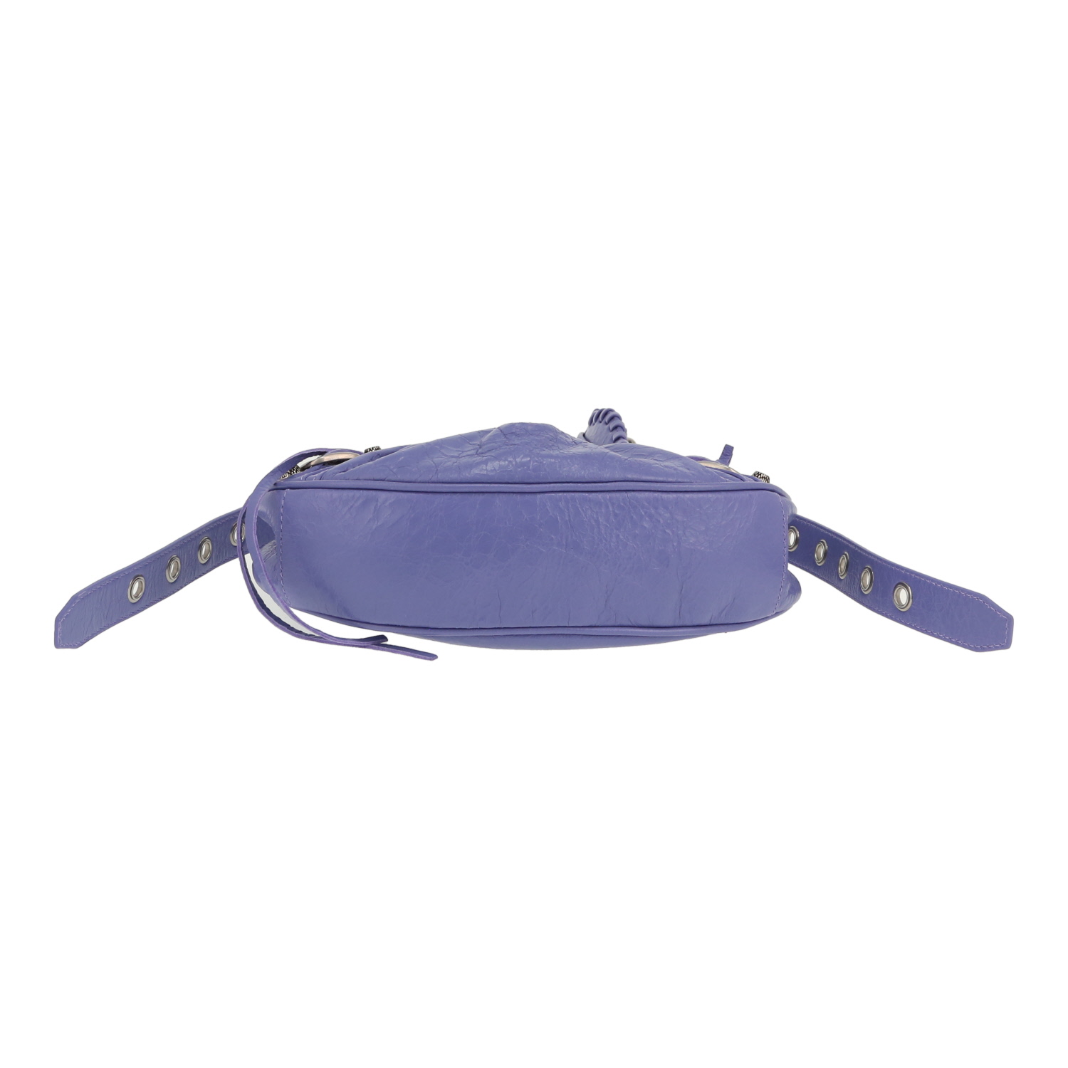 Borsa a tracolla Balenciaga  Cagole in pelle invecchiata viola - Detail D1