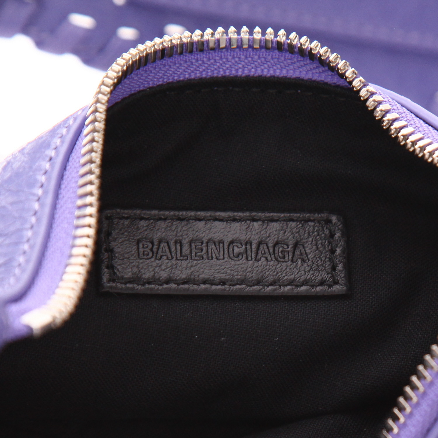 Bolso bandolera Balenciaga  Cagole en cuero usado violeta - Detail D2
