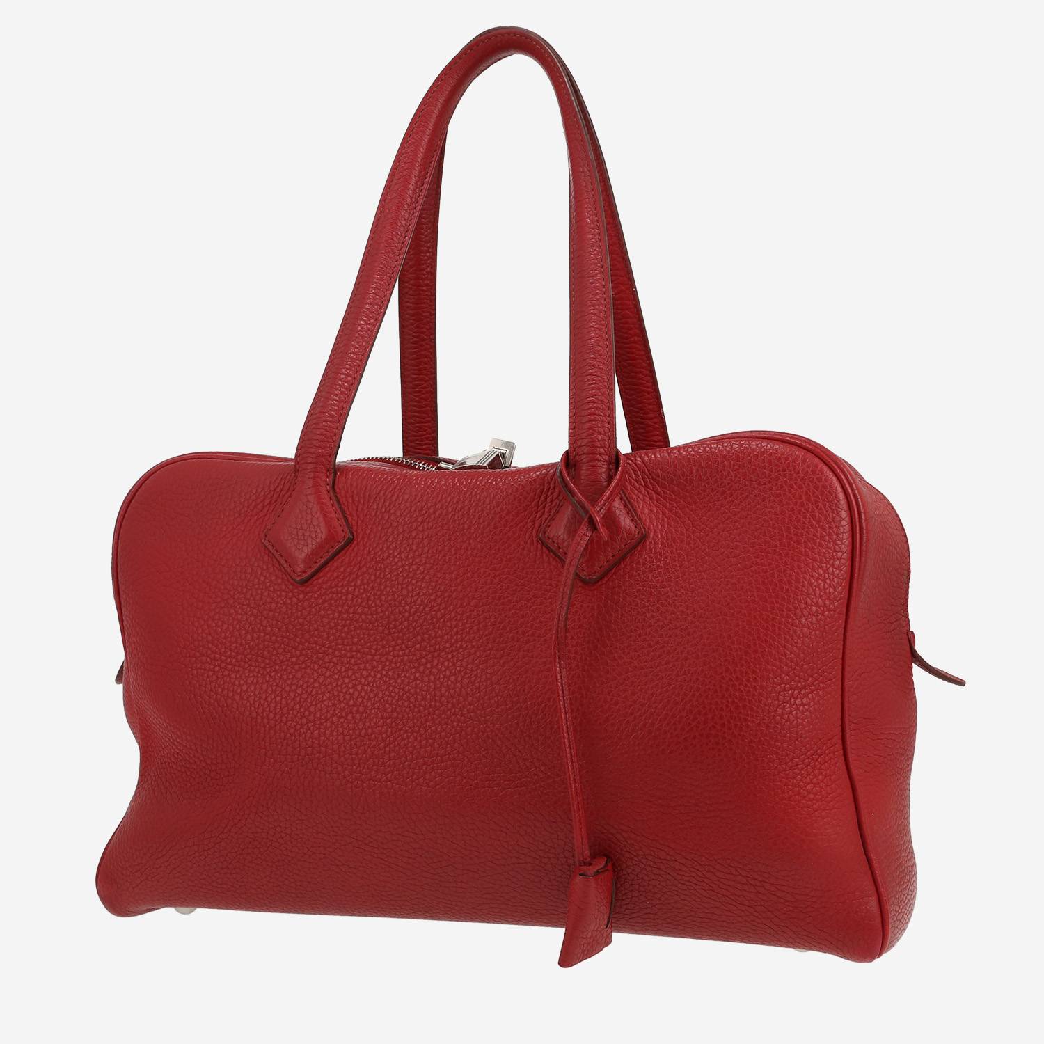 Borsa Hermès  Victoria in pelle togo rossa