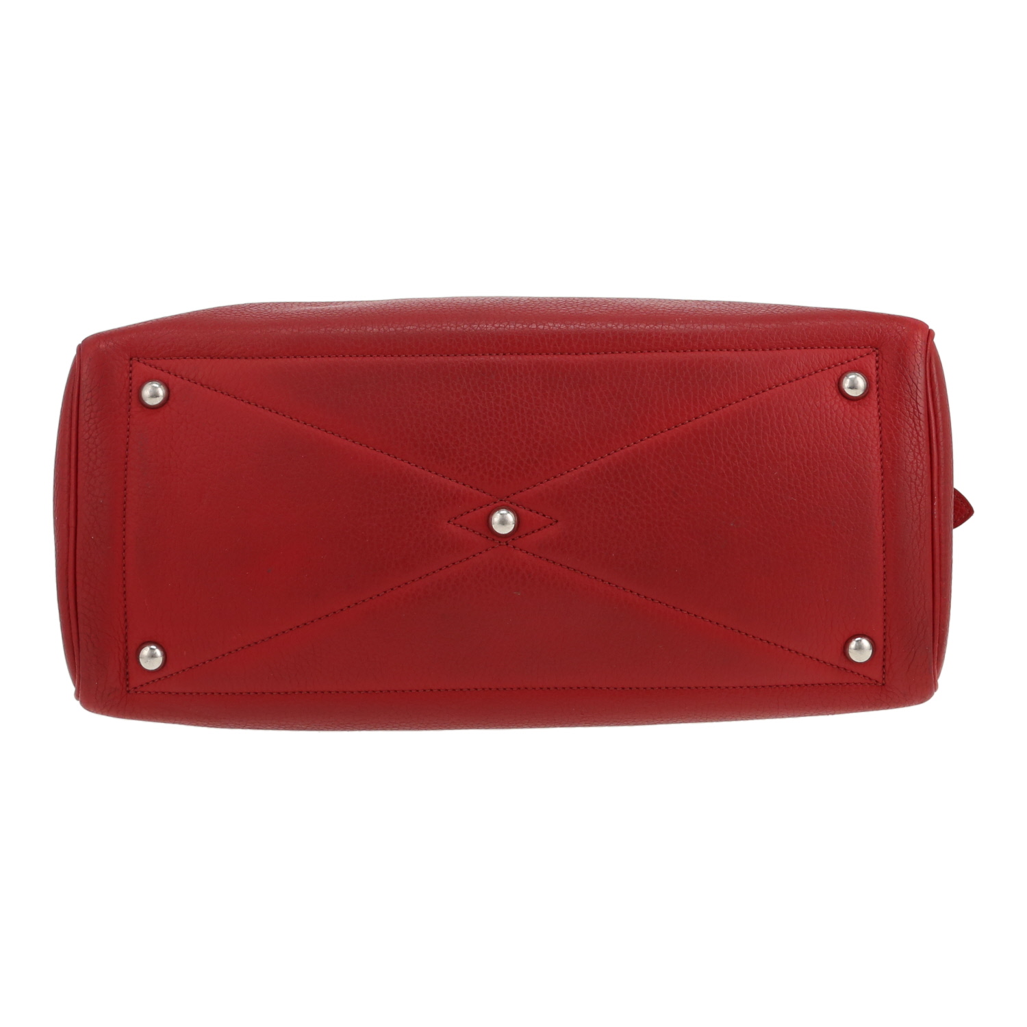 Borsa Hermès  Victoria in pelle togo rossa - Detail D1