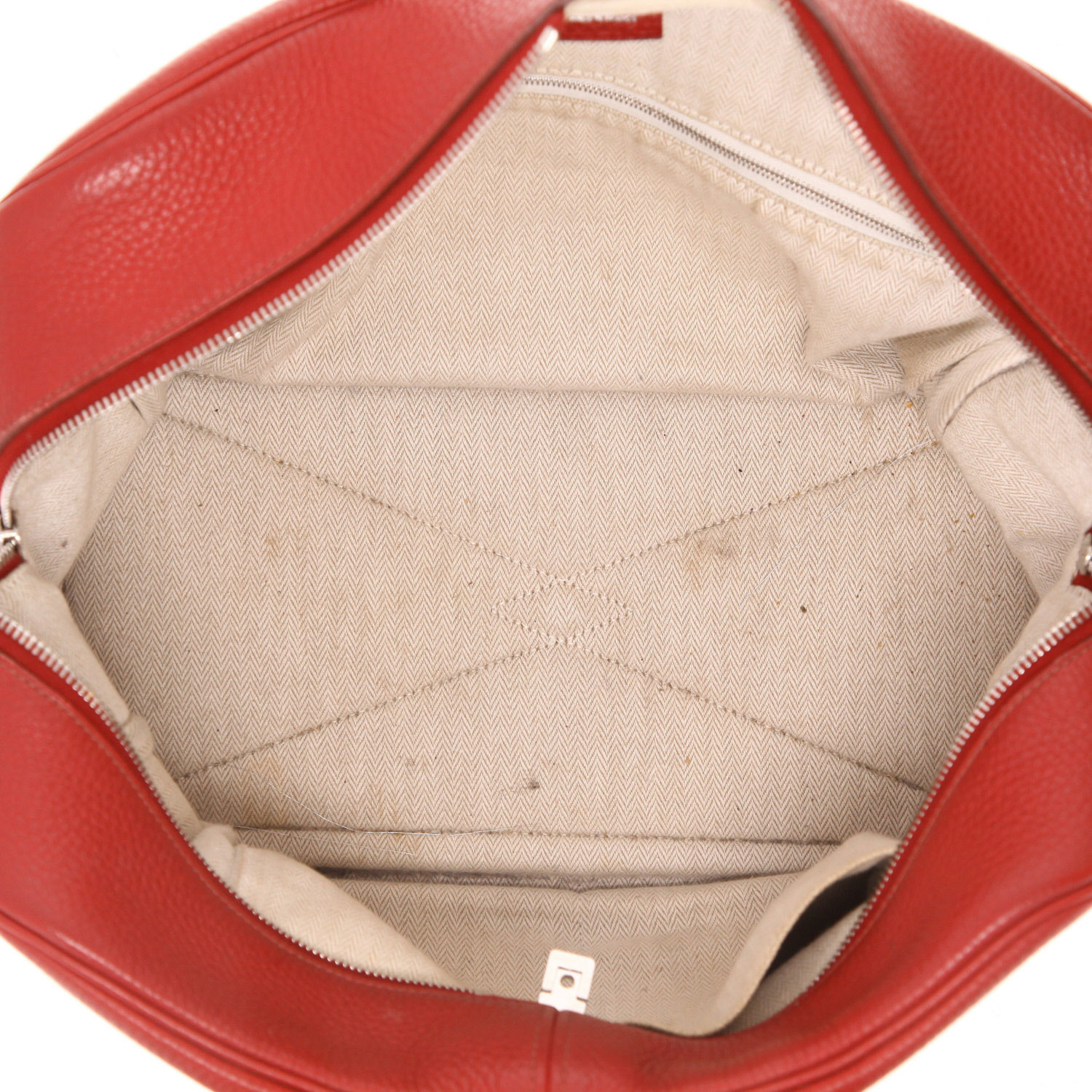 Borsa Hermès  Victoria in pelle togo rossa - Detail D3