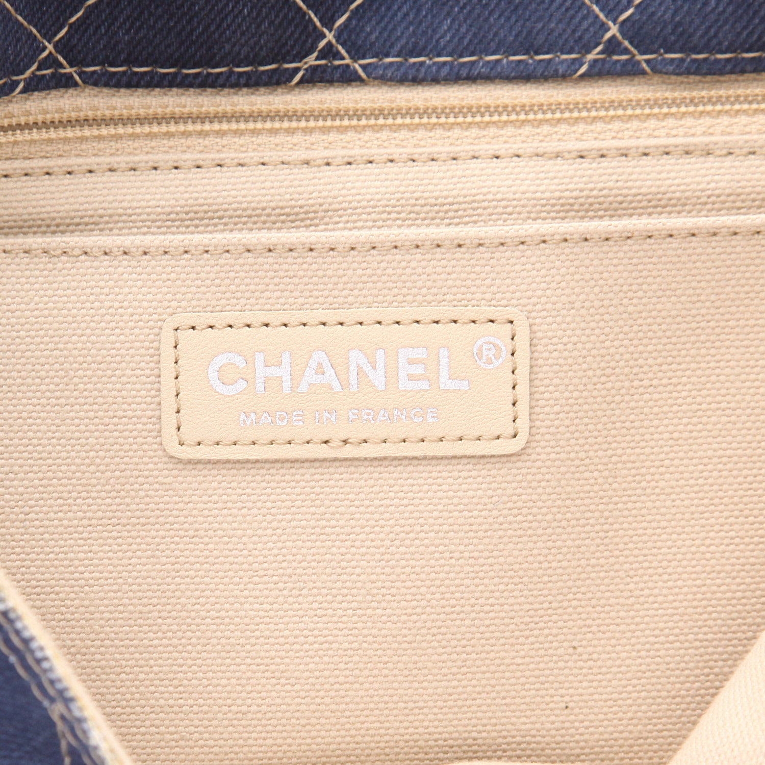 Borsa Chanel  Timeless in tela denim blu - Detail D2