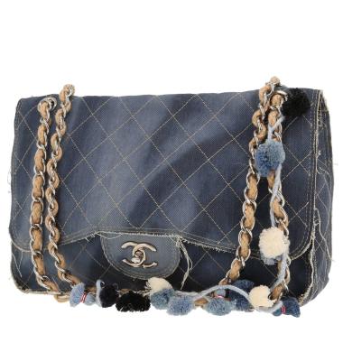 Borsa Chanel  Timeless in tela denim blu