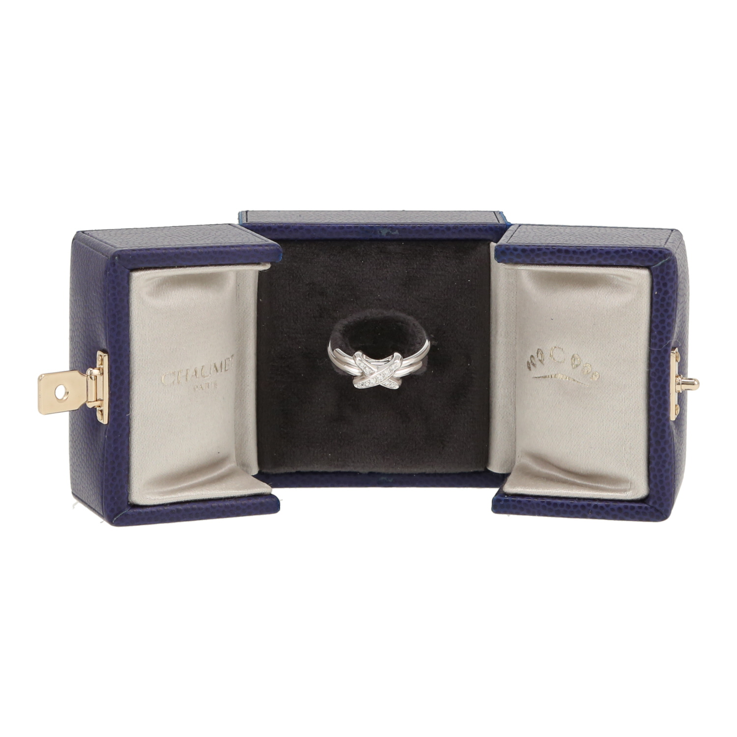 Anello Chaumet Jeux de Liens in oro bianco e diamanti - Detail D2