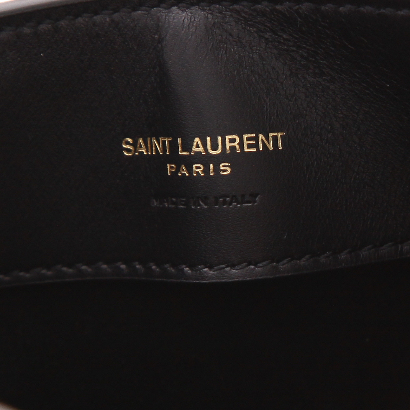 Sac bandoulière Saint Laurent  Le 37 mini  en cuir noir - Detail D2