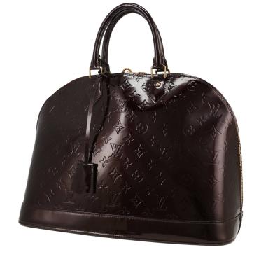 Louis Vuitton  Alma large model  handbag  in plum monogram patent leather