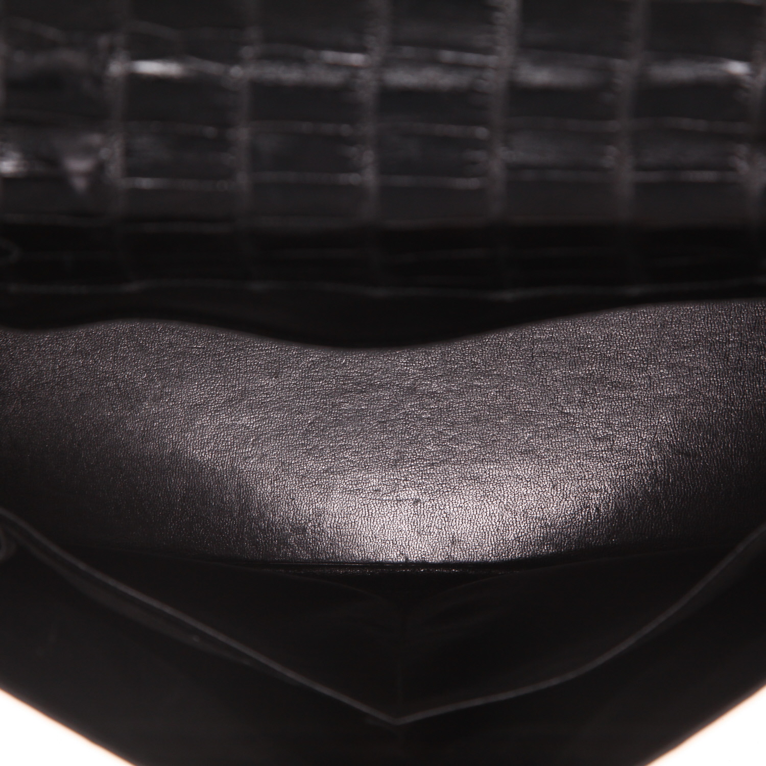 Hermès  Kelly 32 cm handbag  in black crocodile - Detail D3