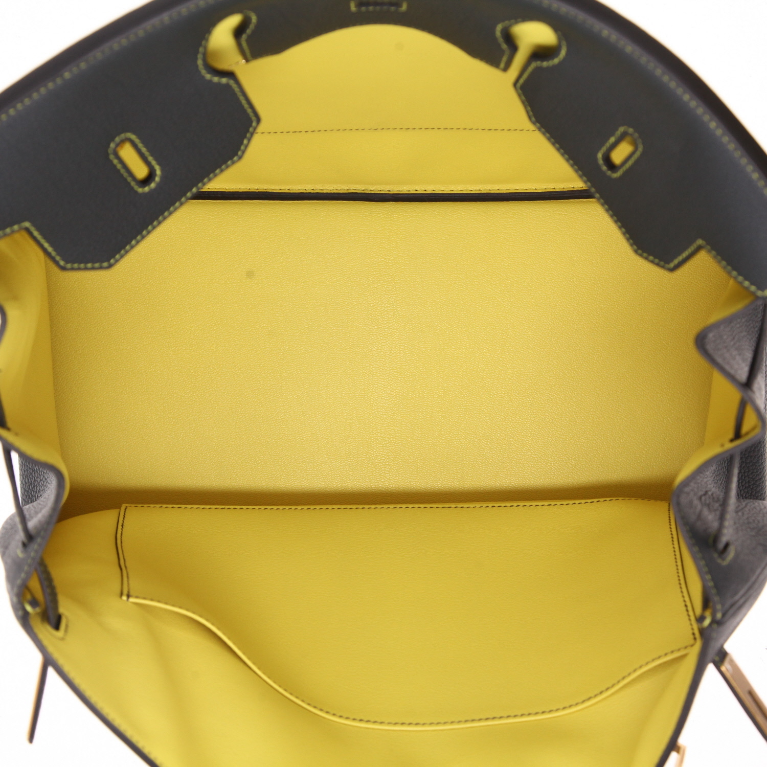 Hermès  Birkin 40 cm handbag  in Vert Rousseau togo leather - Detail D3