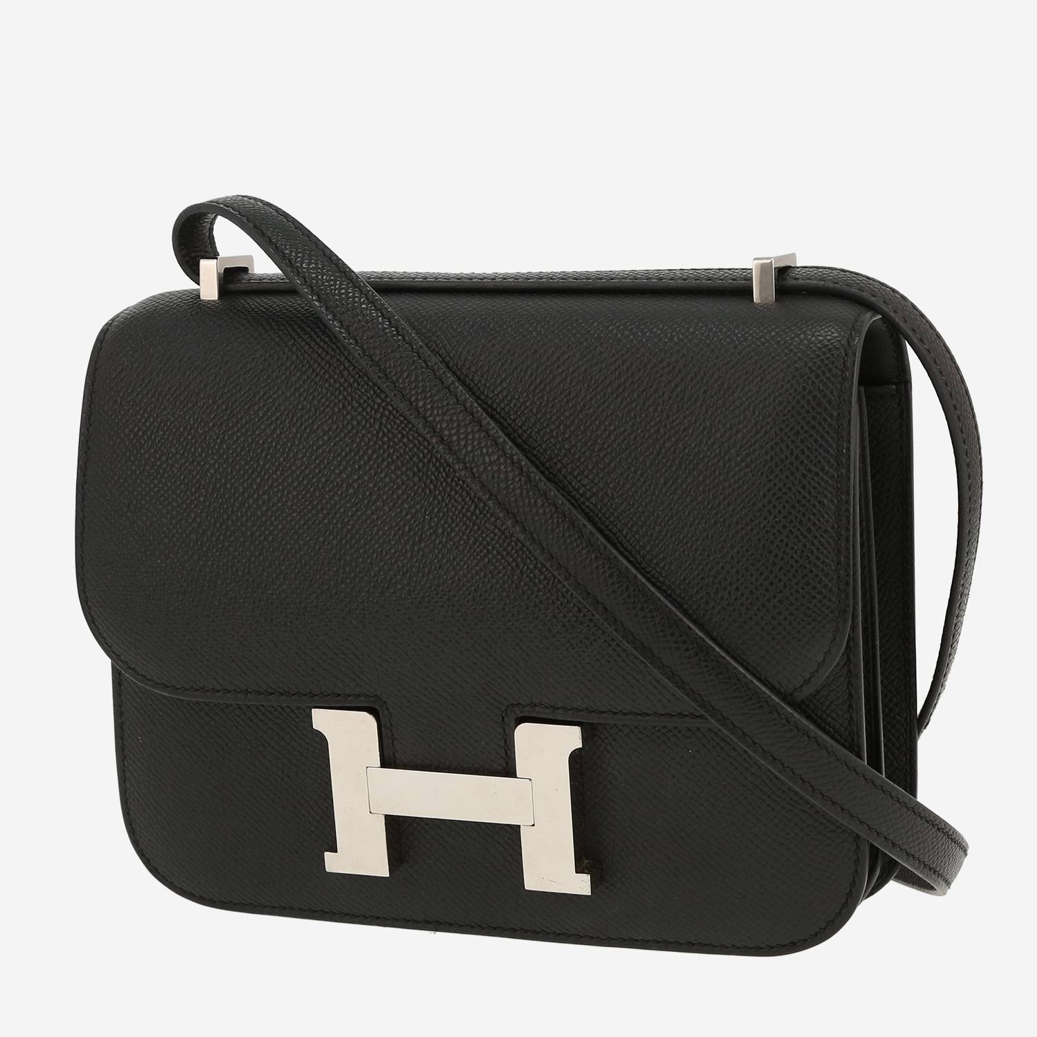 Bolso de mano Hermès  Constance en cuero epsom negro