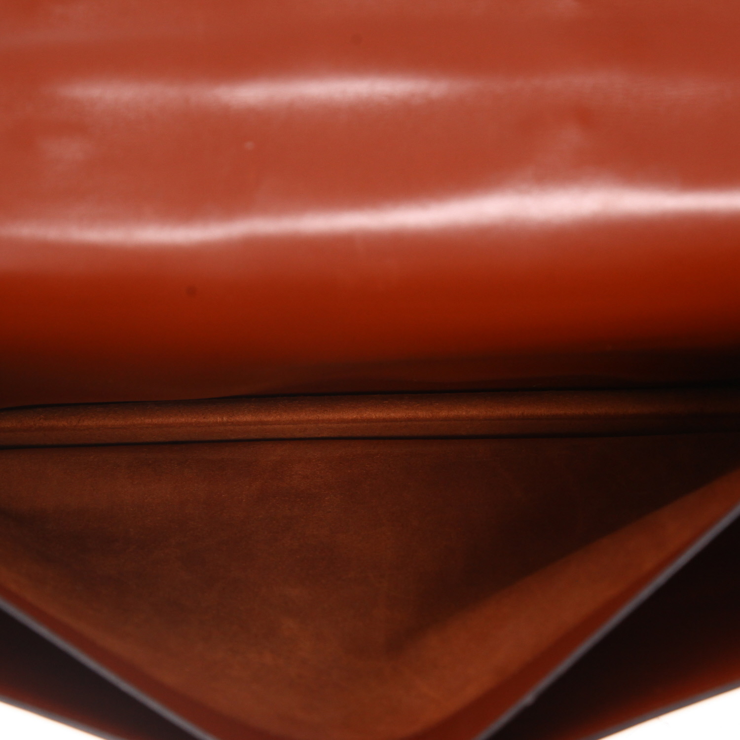 Porta-documentos Hermès  Sac à dépêches en cuero box color coñac - Detail D4