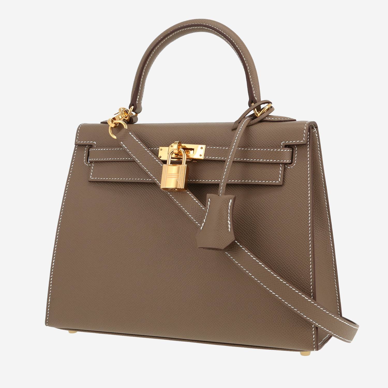Hermès  Kelly 25 cm handbag  in etoupe epsom leather
