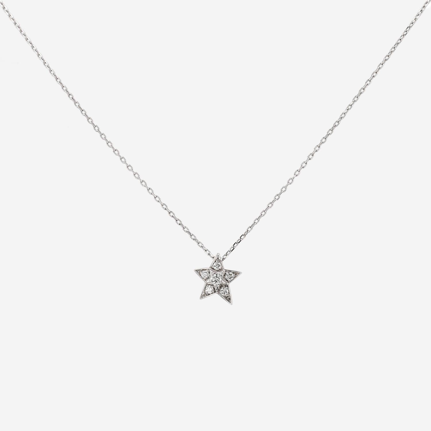 Collier Chanel Comète Géode petit modèle en or blanc et diamants