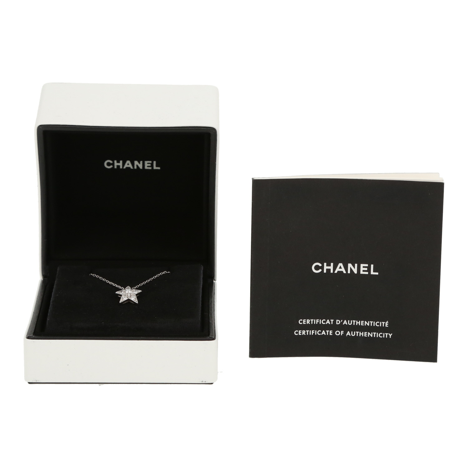 Collana Chanel Comète Géode modello piccolo in oro bianco e diamanti - Detail D2