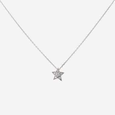 Collier Chanel Comète Géode petit modèle en or blanc et diamants