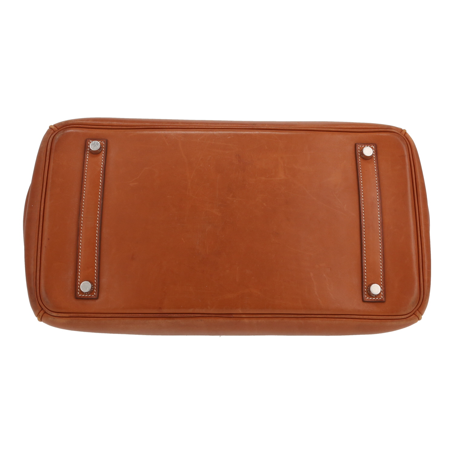 Borsa Hermès  Birkin 35 cm in pelle Barenia terra di Siena bruciata - Detail D1