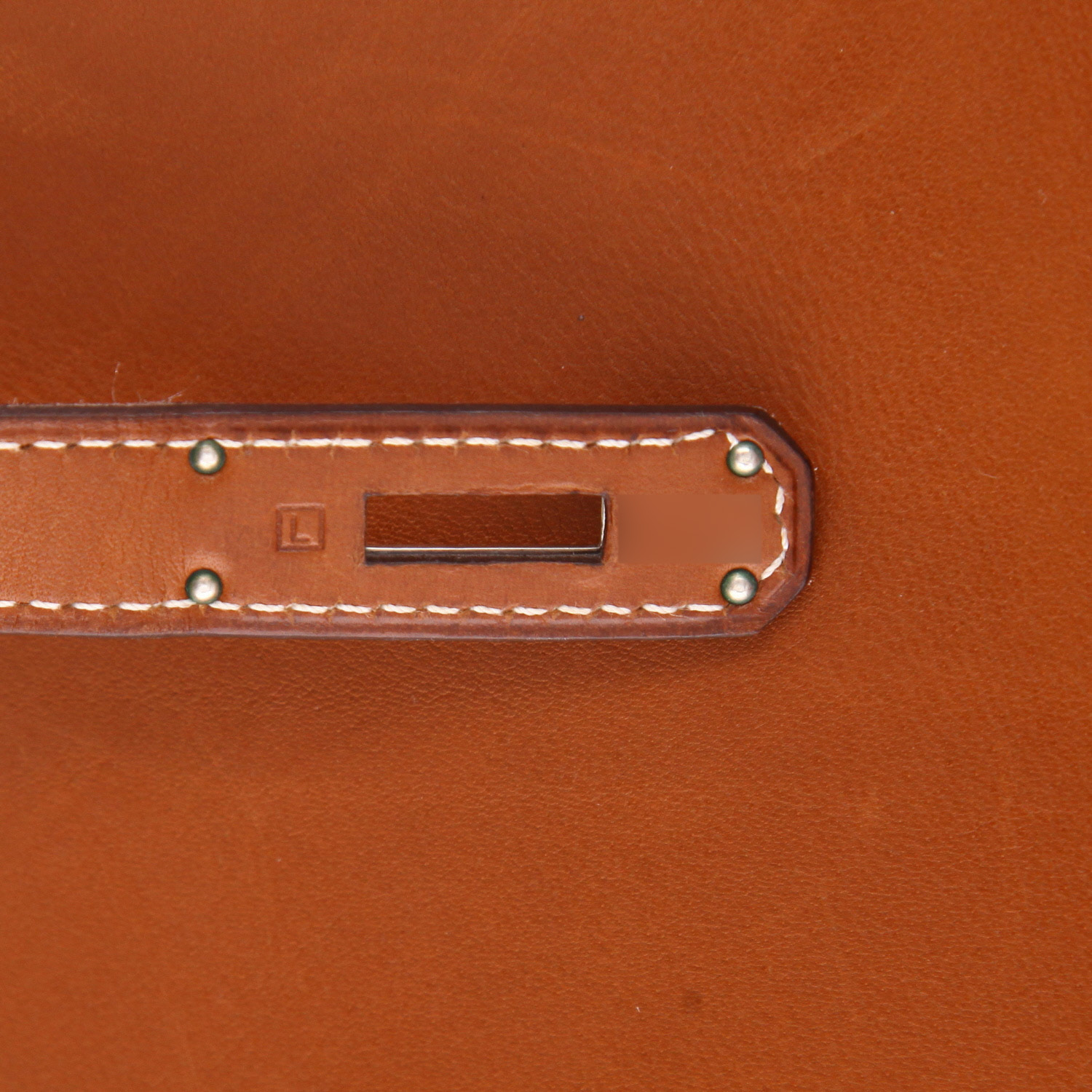 Sac à main Hermès  Birkin 35 cm en cuir Barénia fauve - Detail D4