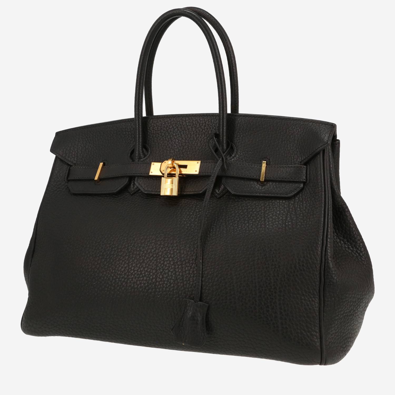 Hermès  Birkin 35 cm handbag  in black togo leather