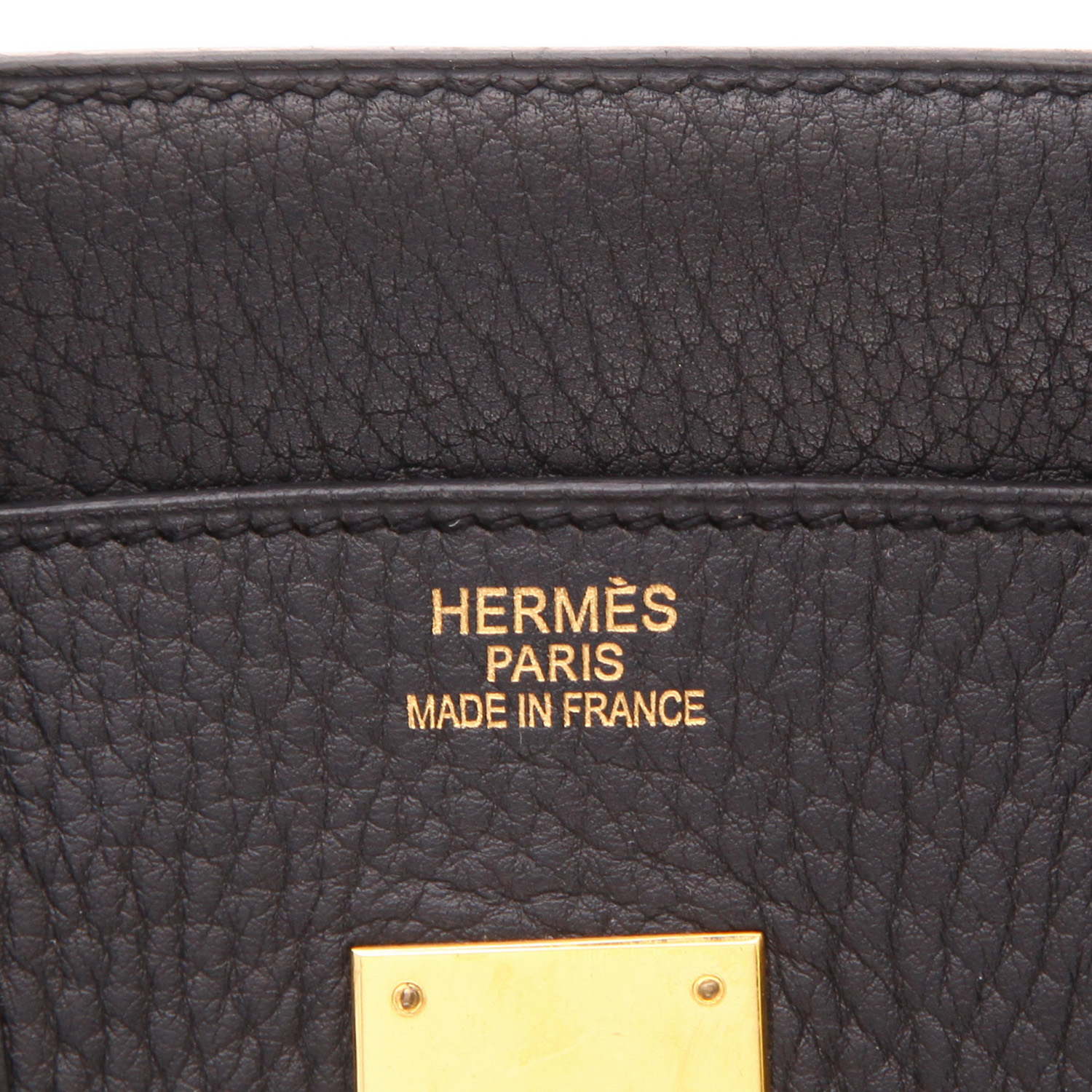 Hermès  Birkin 35 cm handbag  in black togo leather - Detail D2