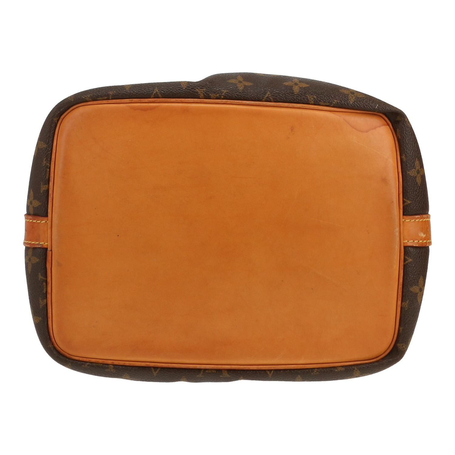 Bolso de mano Louis Vuitton  Noé en lona Monogram marrón y cuero natural - Detail D1