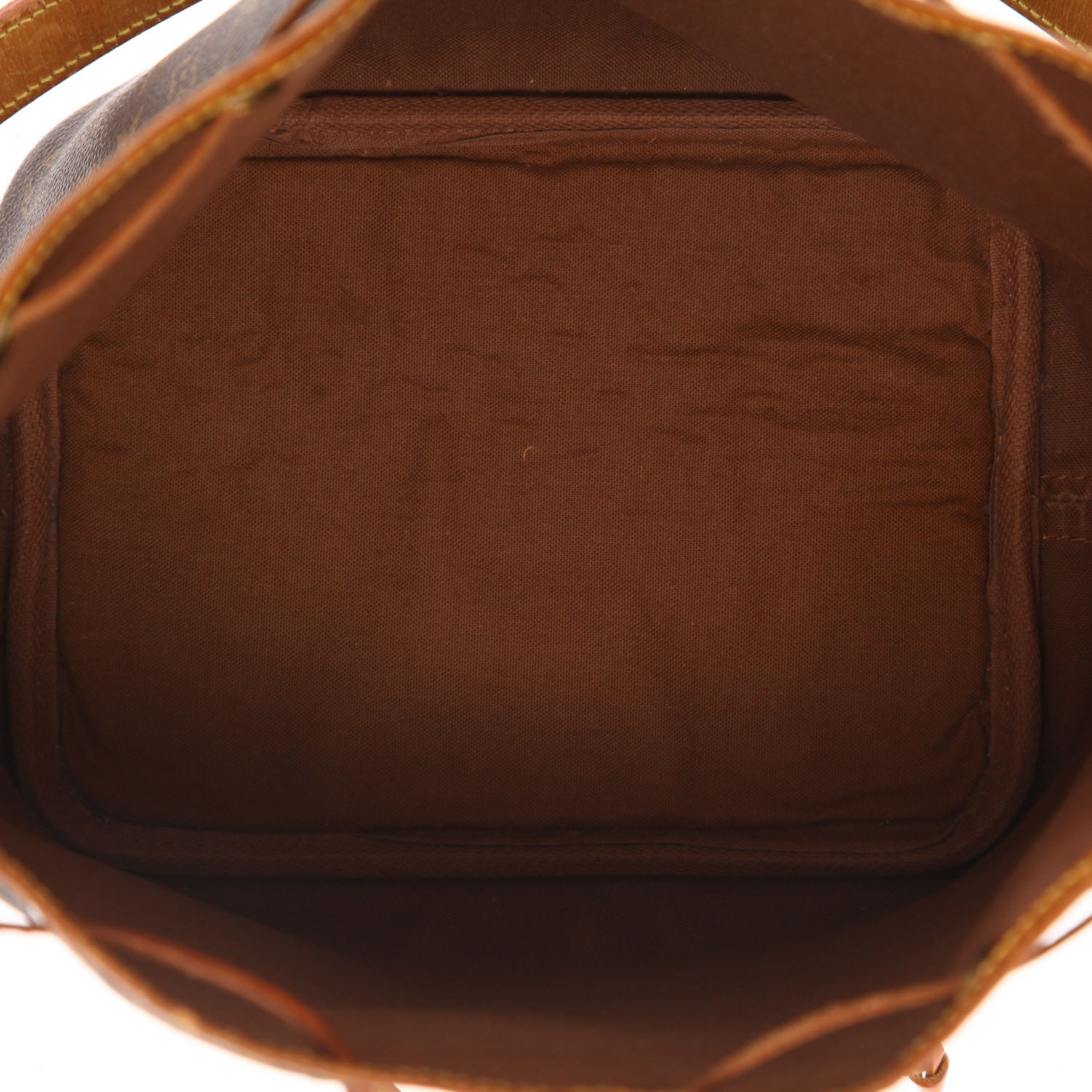 Sac à main Louis Vuitton  Noé en toile monogram marron et cuir naturel - Detail D3