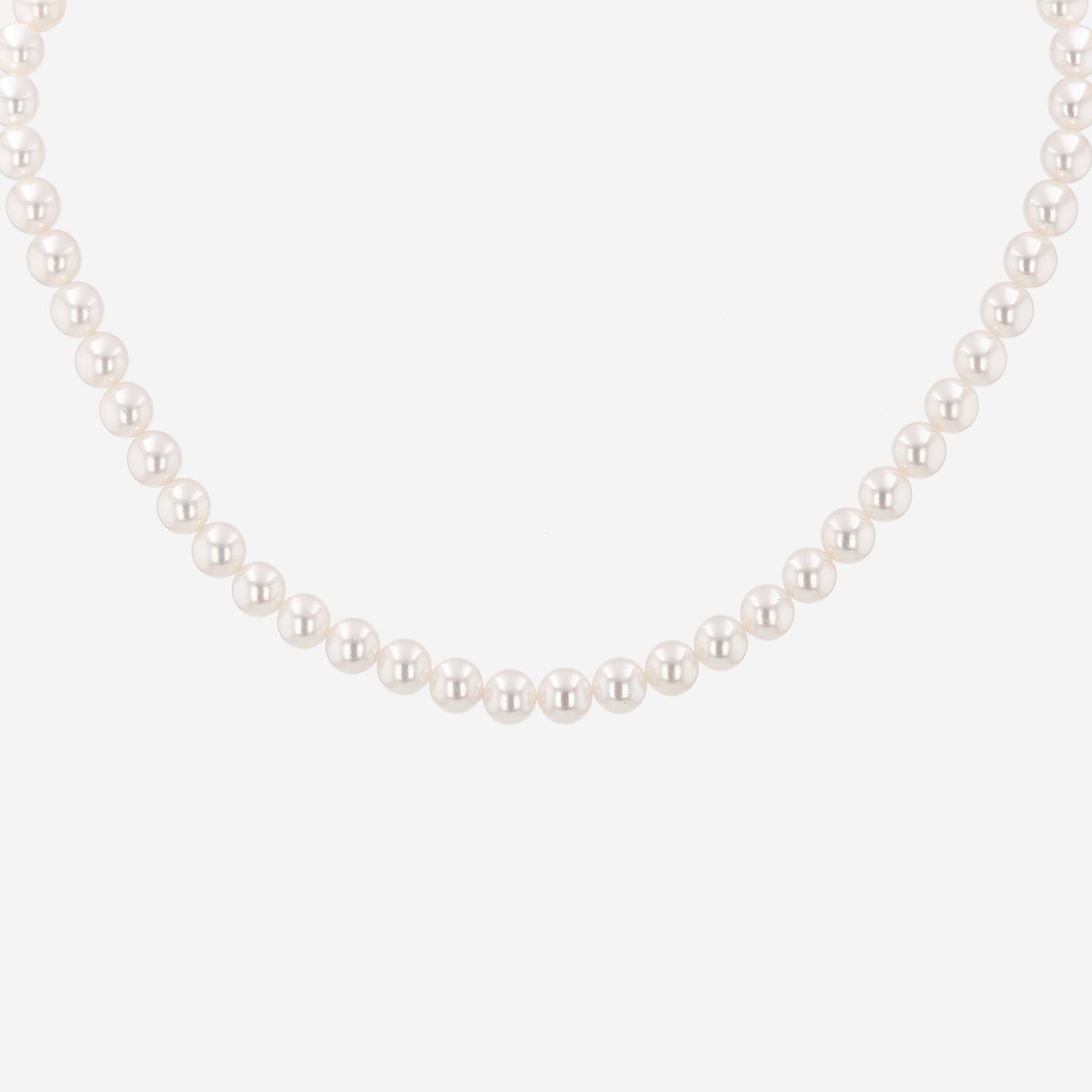 Collier Tasaki  en argent et perles de culture