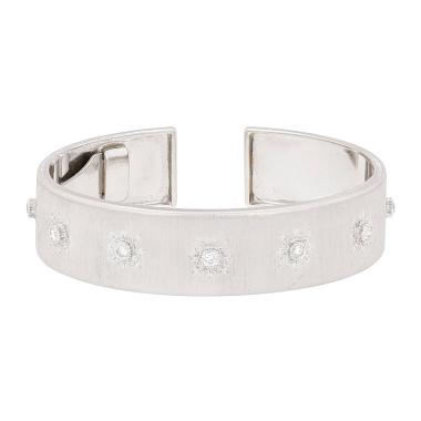 Bracciale Buccellati Macri Classica in oro bianco e diamanti
