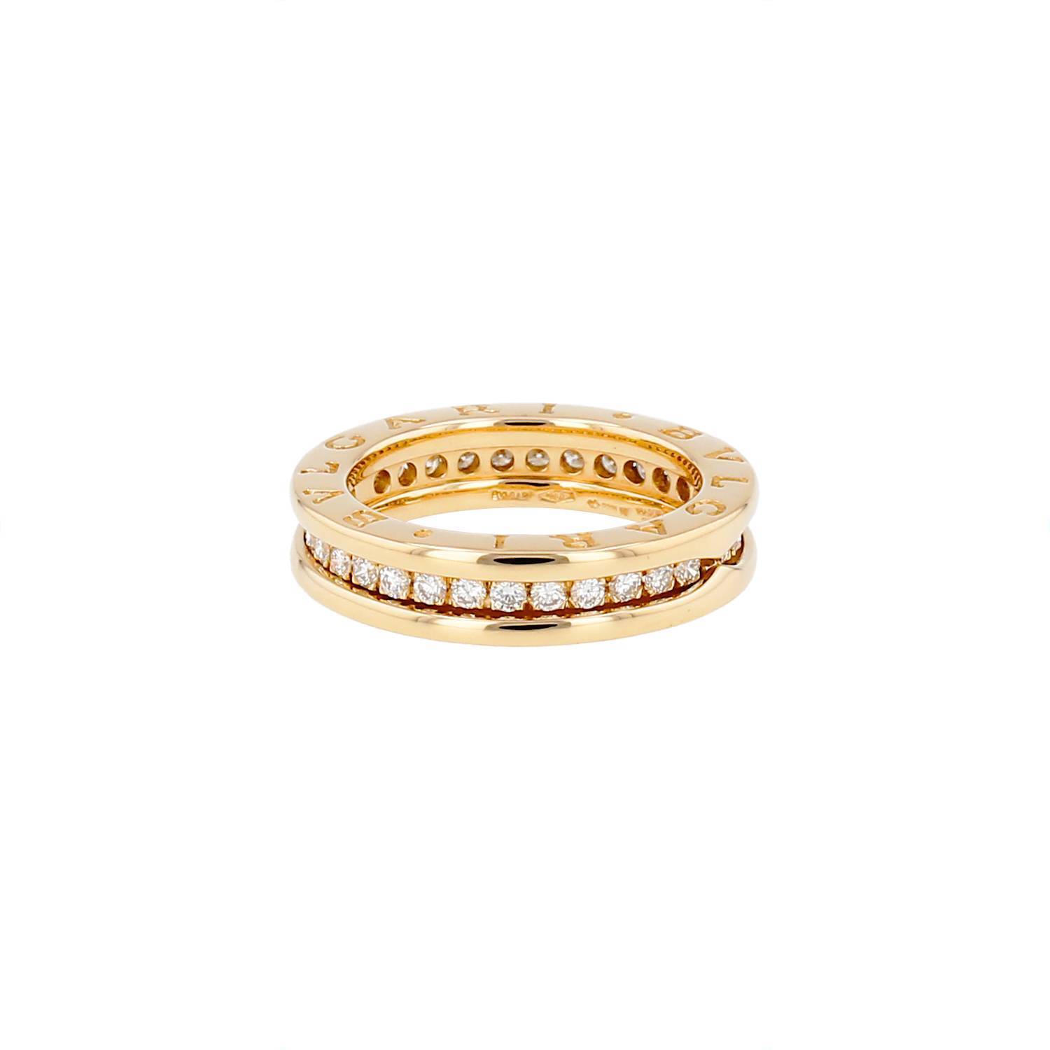 Bague Bulgari B.Zero1 Or Jaune Diamants Occasion Bague Bulgari B.Zero1 Or Jaune Diamants Occasion
