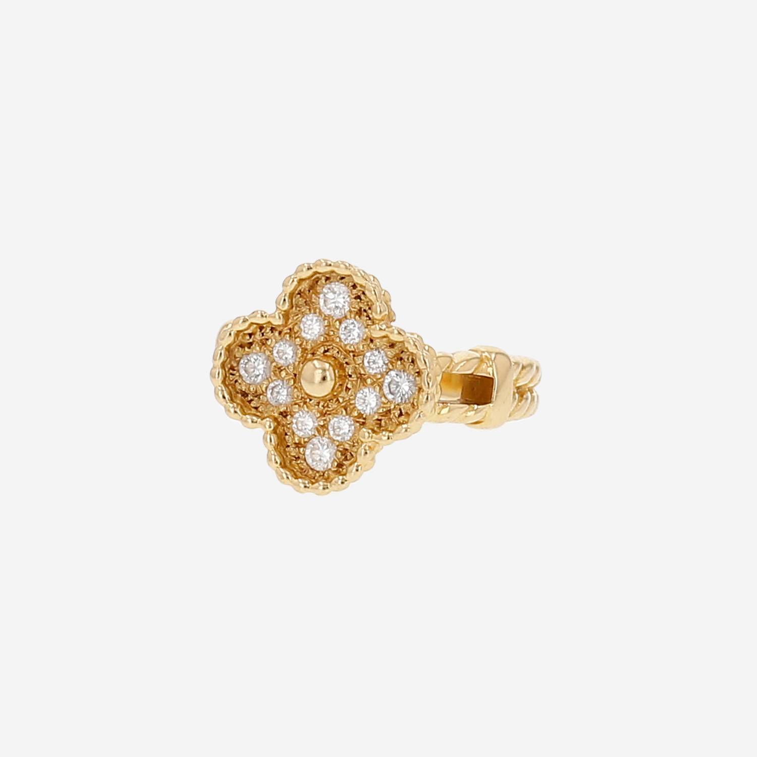Bague Van Cleef 
Arpels Vintage Alhambra en or jaune et diamants