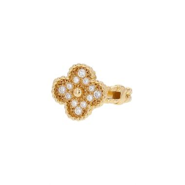 Sortija Van Cleef 
Arpels Vintage Alhambra de oro amarillo y diamantes