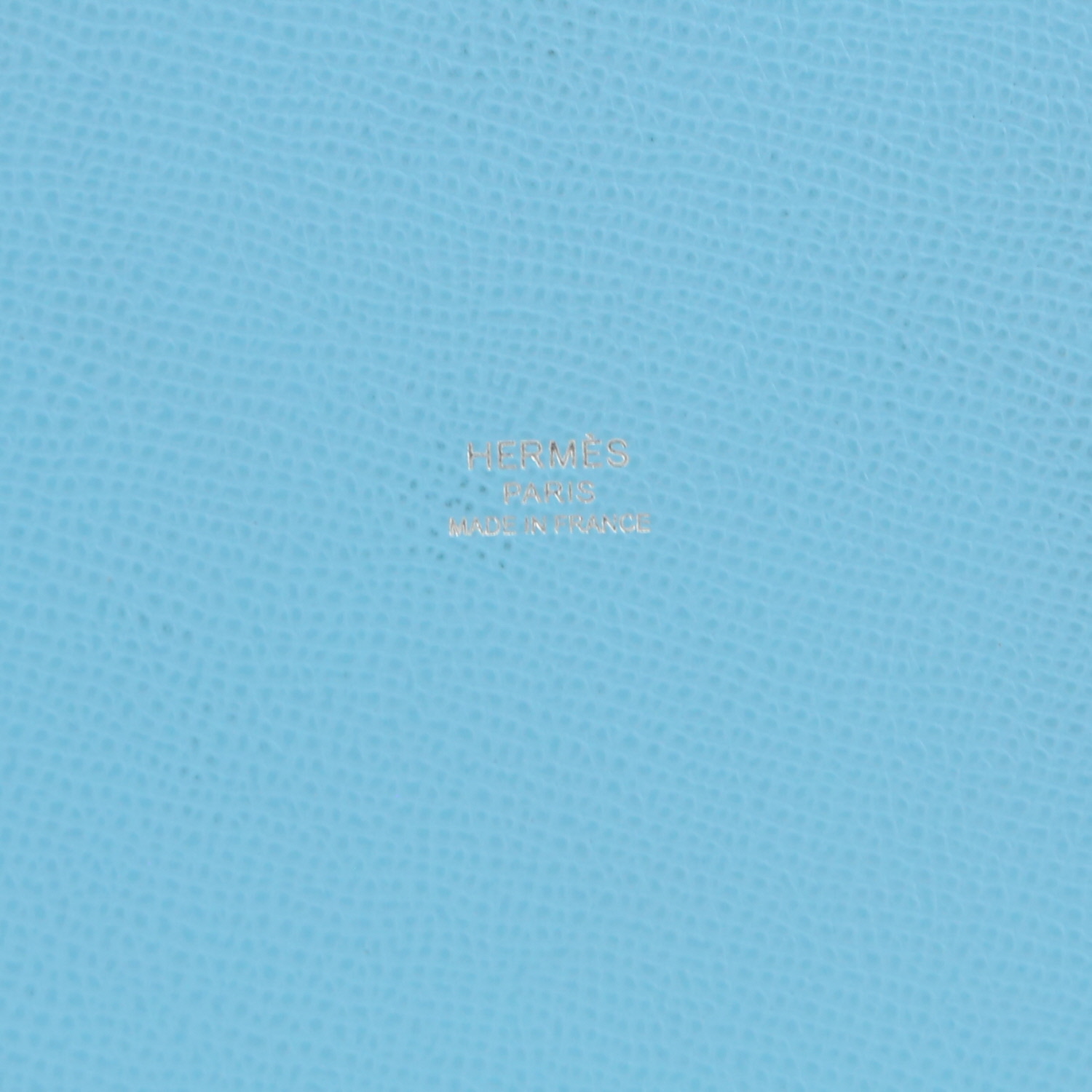 Bolso de mano Hermès  Médor en cuero epsom azul Celeste - Detail D2