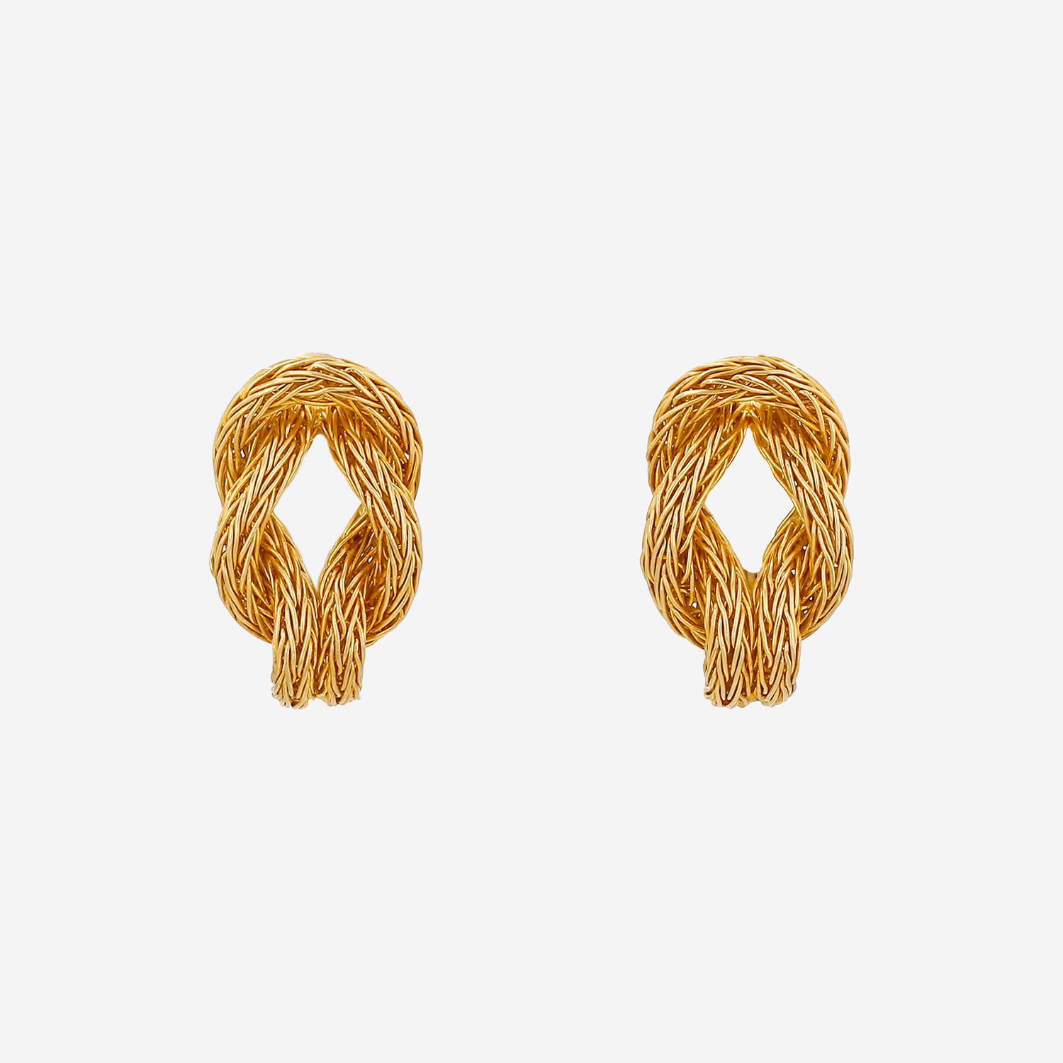 Lalaounis Hercules Knot earrings in yellow gold