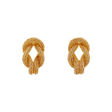 Paire de boucles d'oreilles Lalaounis Hercules Knot en or jaune