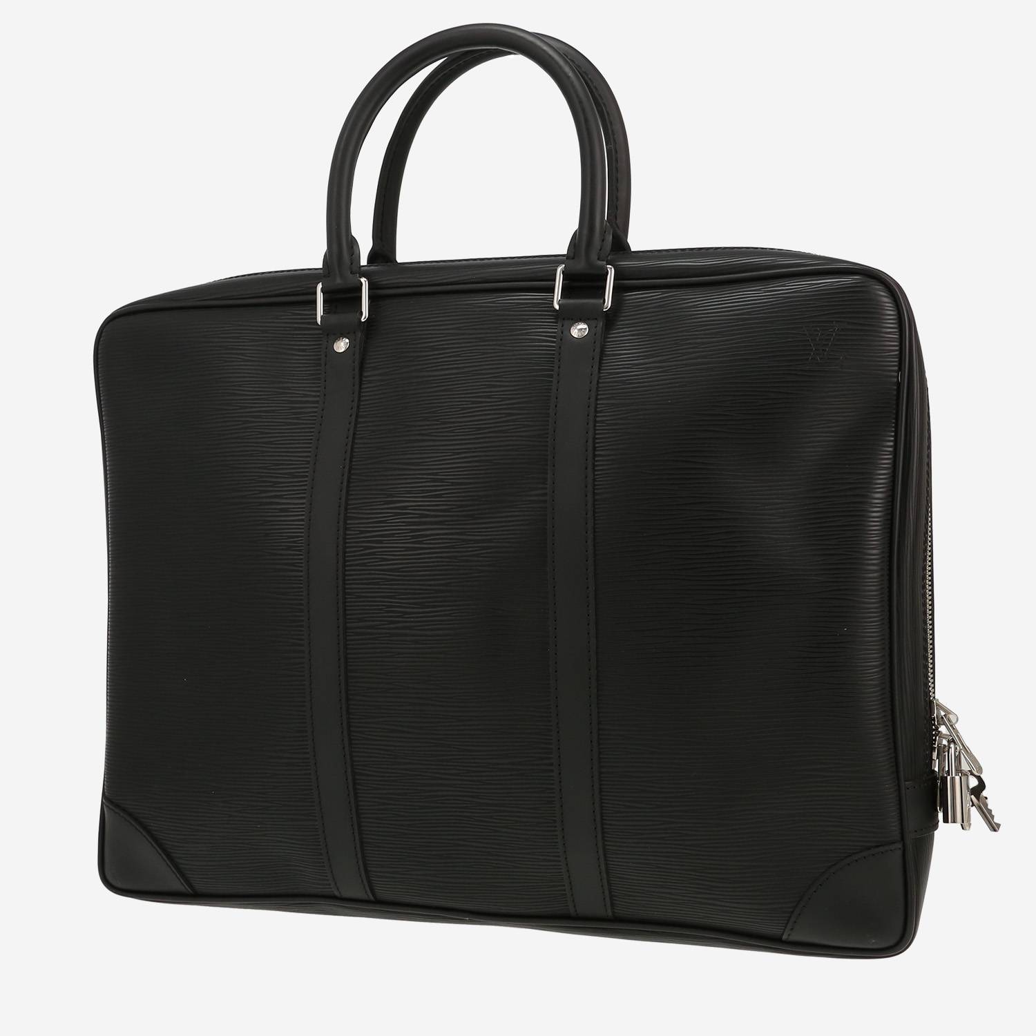 Louis Vuitton   briefcase  in black epi leather