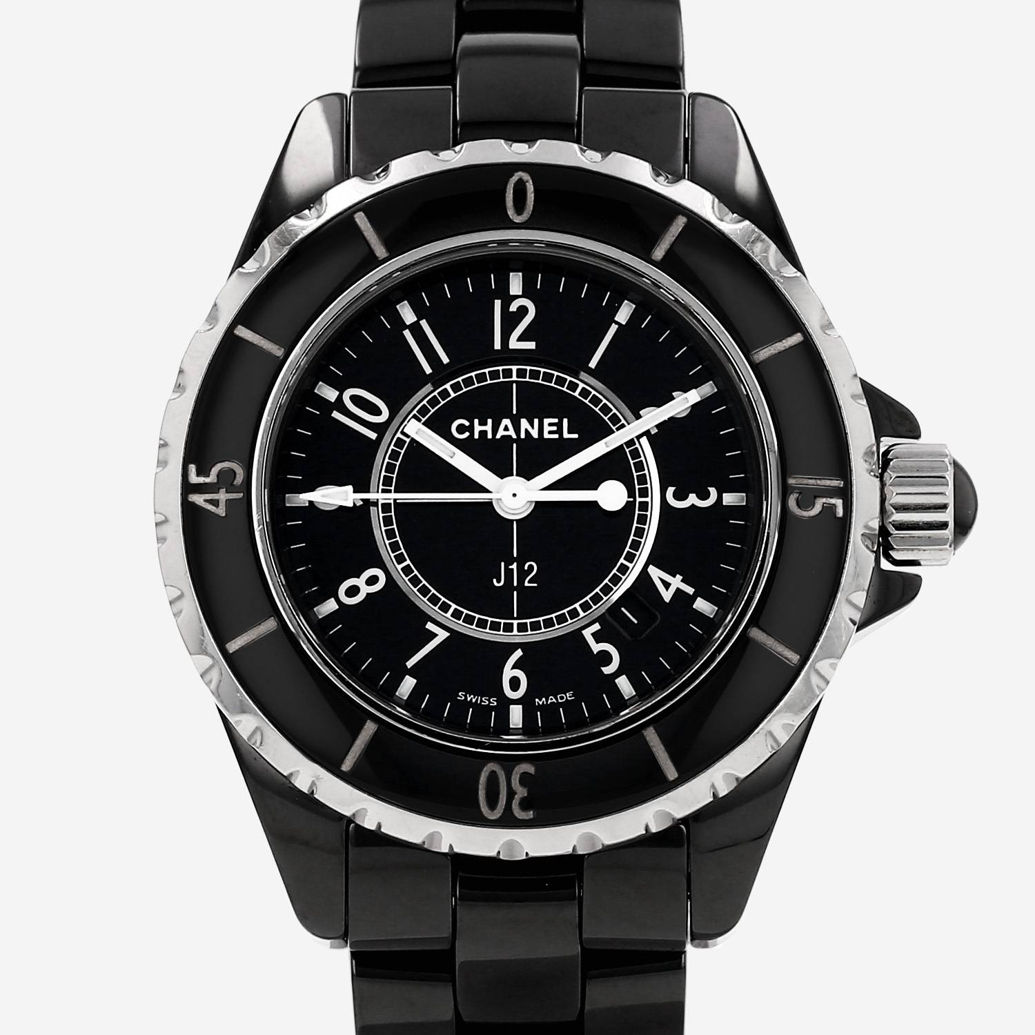 Chanel J12  in ceramic and stainless steel Ref: Chanel - H0682  Circa 2008