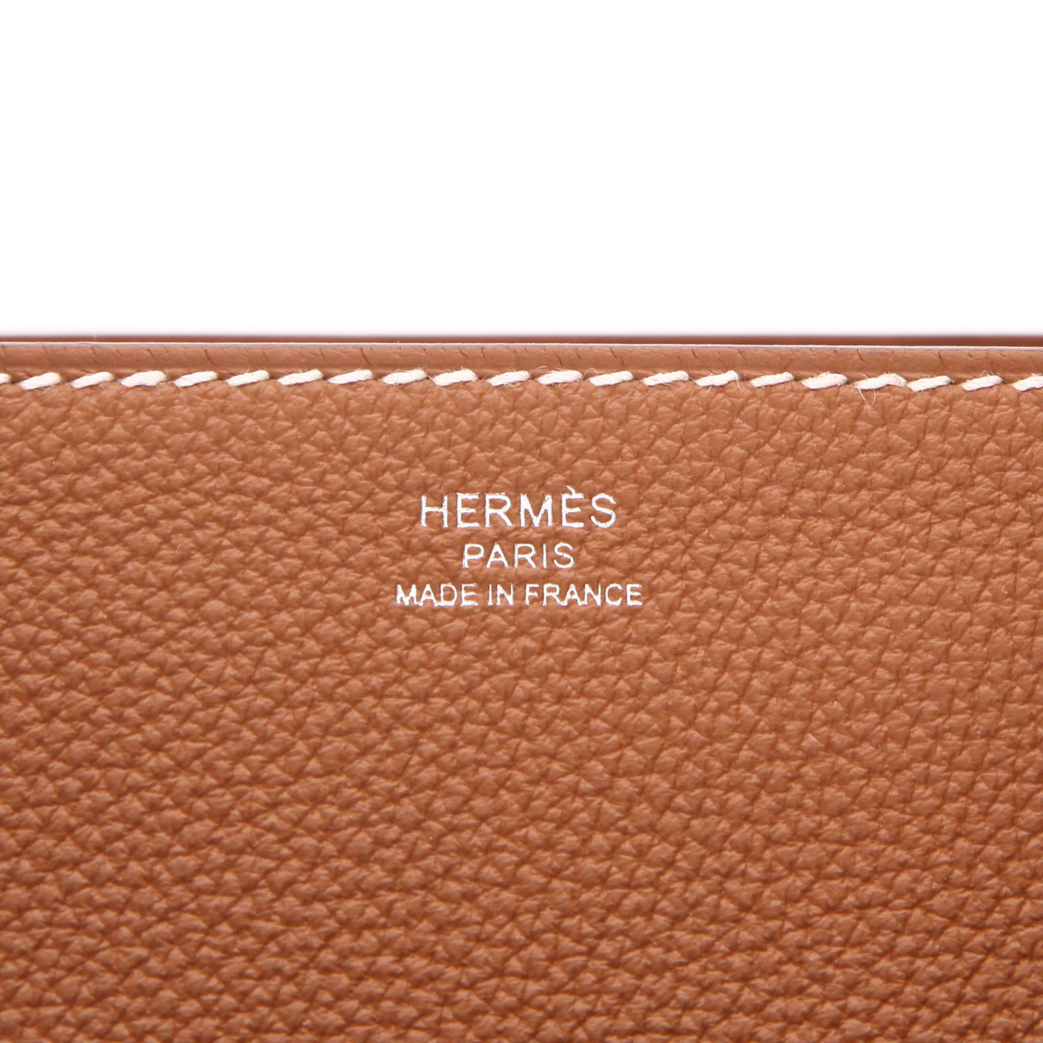 Sac à main Hermès  Médor en cuir togo gold - Detail D2