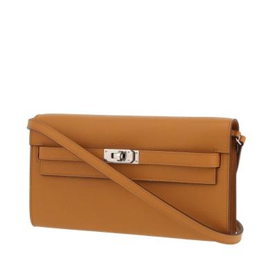 Borsa/pochette Hermès  Kelly To Go in pelle Evergrain Sésame