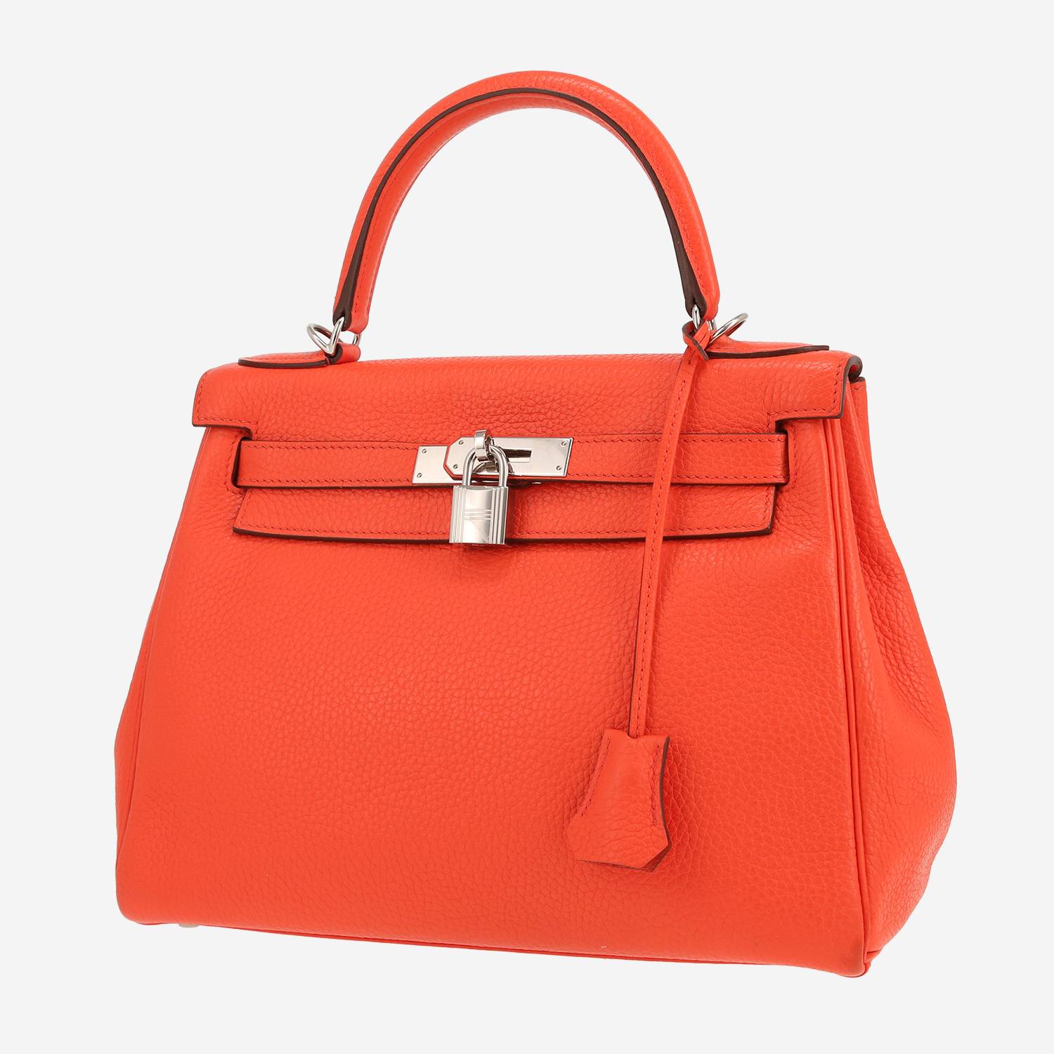 Hermès  Kelly 28 cm handbag  in orange togo leather