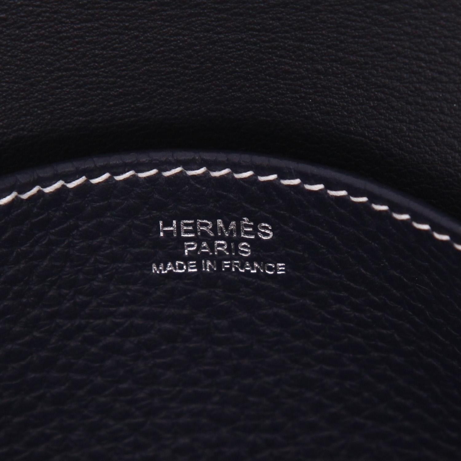 Borsa a tracolla Hermès  Halzan in pelle togo blu - Detail D2