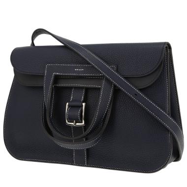 Borsa a tracolla Hermès  Halzan in pelle togo blu