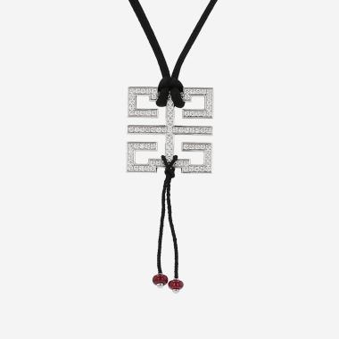 Collier Cartier Le Baiser du Dragon en or blanc, diamants et rubis