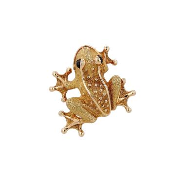 Spilla Chanel in oro giallo e onice