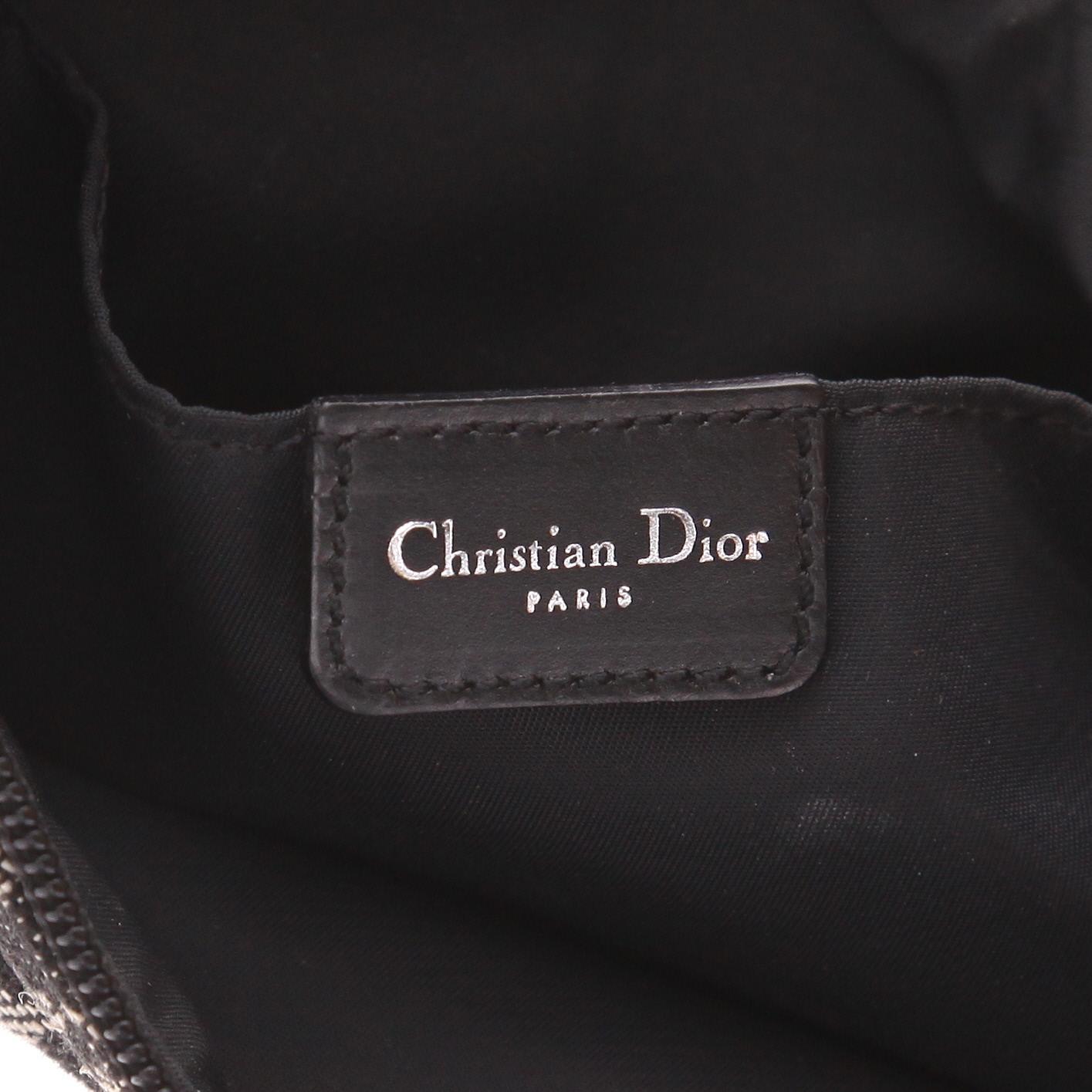 Dior   handbag  in navy blue monogram canvas Oblique - Detail D2